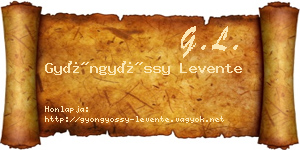 Gyöngyössy Levente névjegykártya